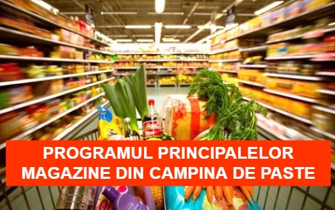 Programul principalelor magazine din Campina de Paste